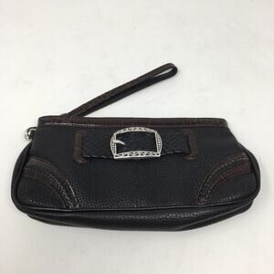 Brighton NWT Black & Brown Mission Wristlet Pouch